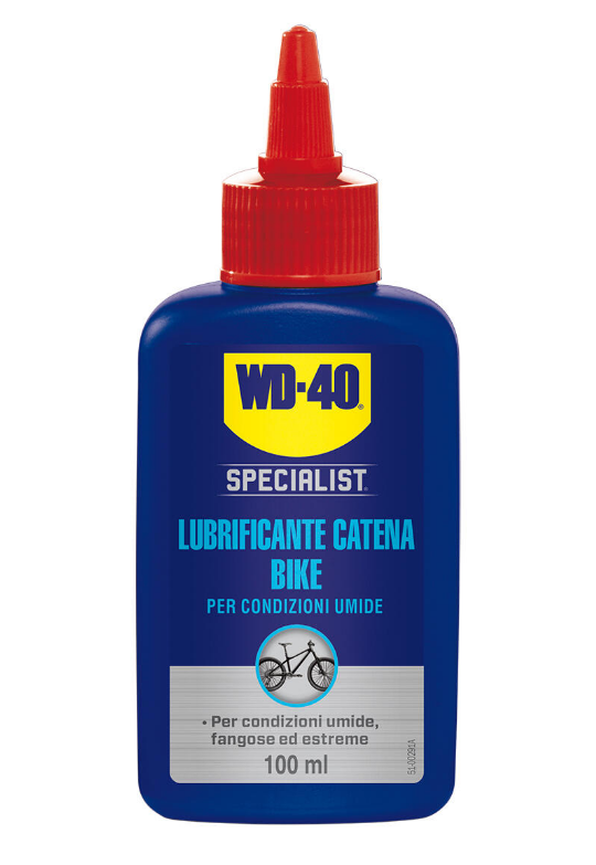 Lubricante especializado para cadenas de bicicletas WD-40 para condiciones húmedas, 100 ml