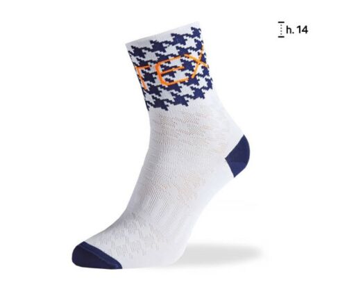 Biotex Piedo de Poule white-blue-blu-orange socks