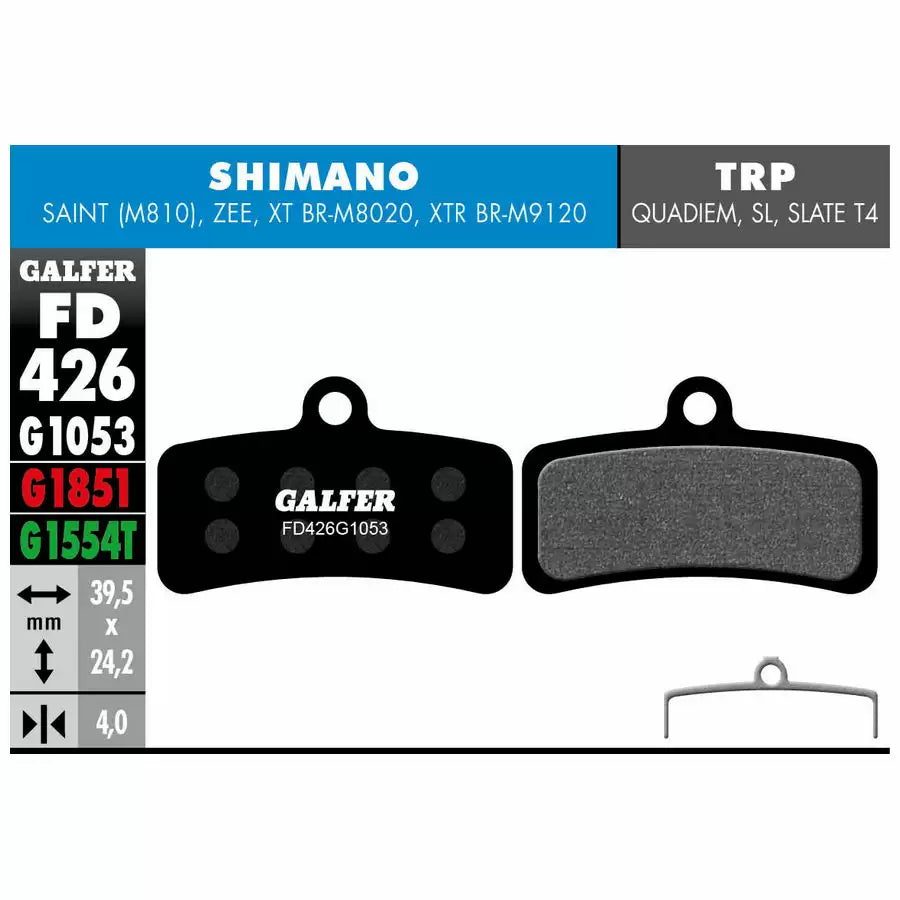 Galfer fd426g1053 pastilhas de freio para Shimamo Saint Zee